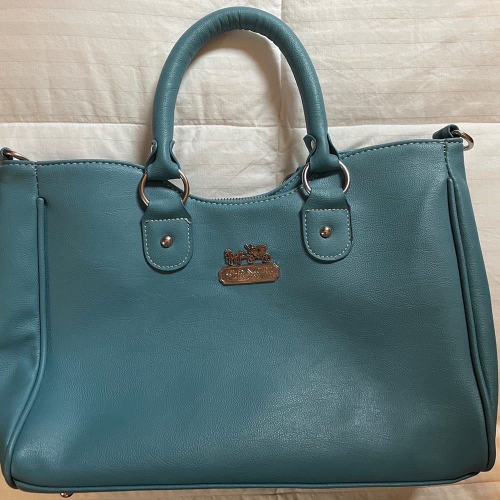 Coach Blue Leather Handbag never used